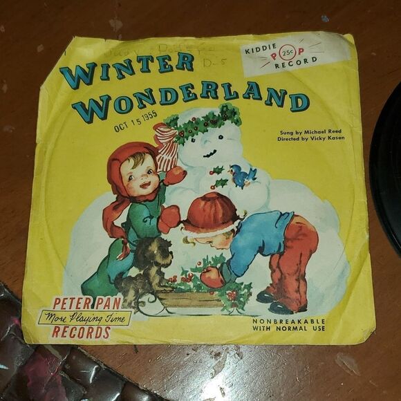 Vtg Peter Pan Records Winter Wonderland It came upon a Midnight Clear Vinyl - Picture 2 of 7
